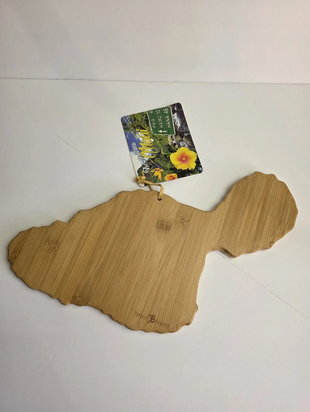 Totally Bamboo Destination Maui Serving and Cutting Board with Hang Tie for Wall